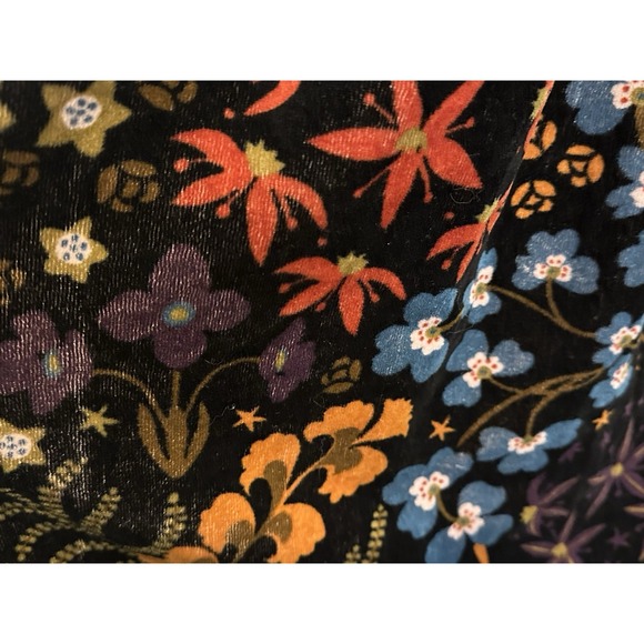 Gudrun Sjoden Dress Katla Black Floral Velour Maxi Midi Dress Size XXL - Picture 11 of 14